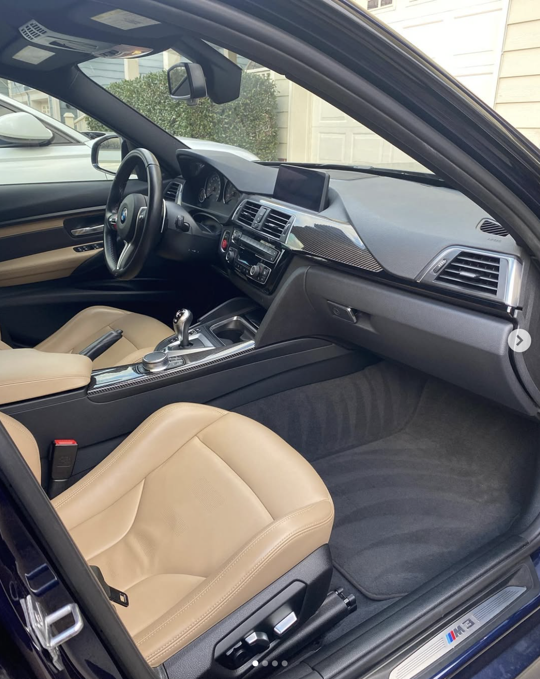 Detailed BMW M3 interior