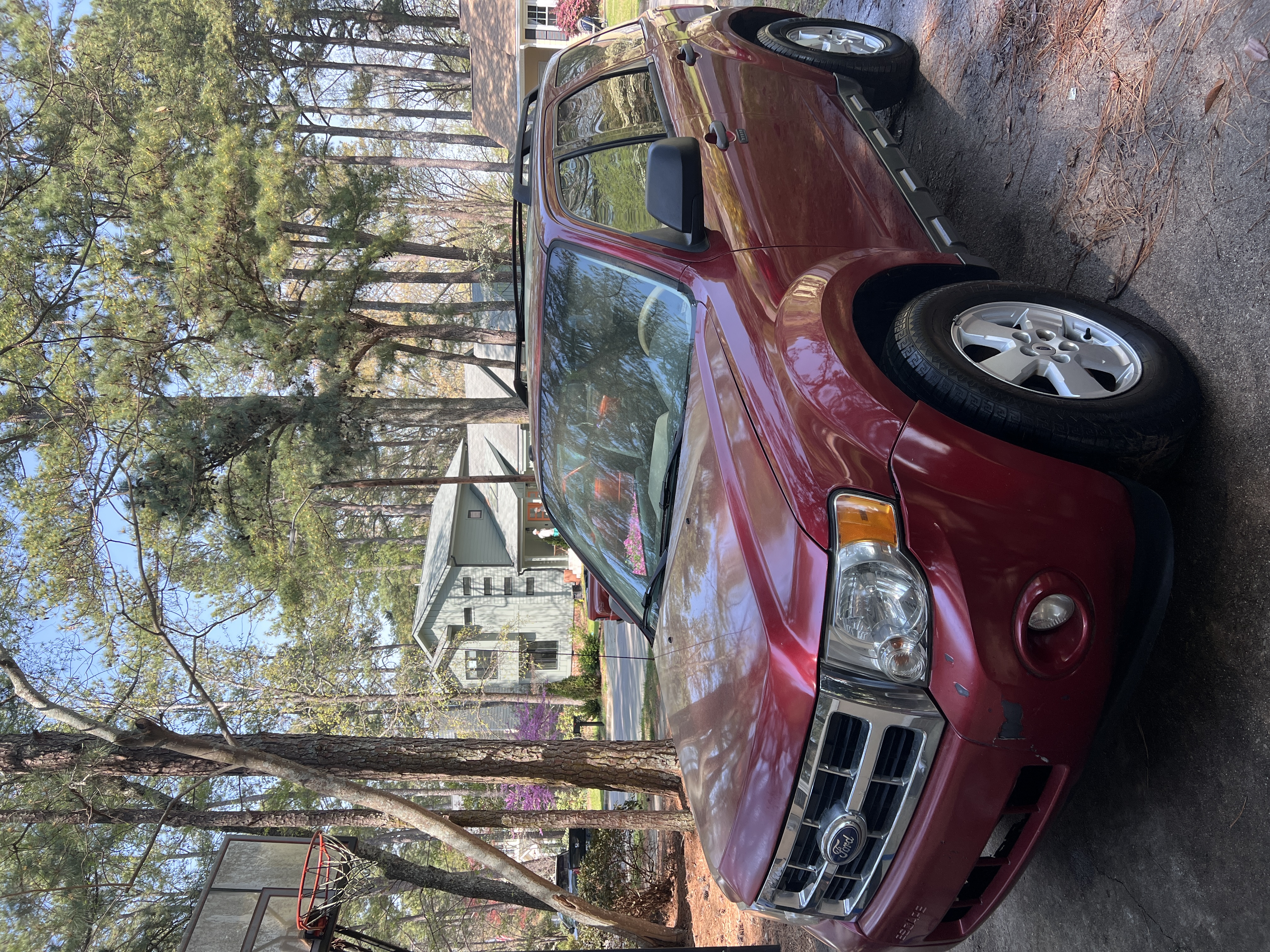 Maroon Nissan Xterra after detailing